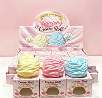 Jouet Squishy en forme de rouleau de crème mignon, à rebond lent, doux et parfumé, jouet à presser en forme de gâteau, anti-stress, sensoriel, cadeau fidget