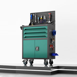 ओमेडा qxgjc हार्डवेयर ऑटो मरम्मत उपकरण कैबिनेट कार्ट ट्रॉली मोबाइल फैक्ट्री आयरन 2 ड्रॉअर चोरी रोधी 3-पॉइंट लॉकिंग 150 किलो लोड - Product Image 1