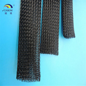 Manchon de câble tressé en PET noir organisateur de câble d'emballage en spirale extensible manchon de couverture de câble de protection - Product Image 3