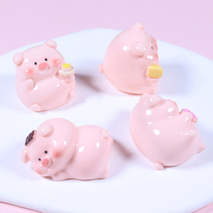 Accesorios de Resina 3D Kawaii, Pegamento en Crema para Manualidades, Lindos Cerditos, Decoración para Carcasas de Teléfono, Pinzas para el Cabello, Colgantes, Adornos Pequeños para Llaveros - Product Image 3
