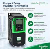Schneider Electric ATV630 VFD Penggerak Frekuensi Variabel AC Inverter VSD 380-480V untuk Pompa Kipas HVAC Otomasi Industri Original