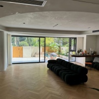 Porte coulissante en verre pour pergola extérieure à rupture de pont thermique, étanche, en aluminium robuste pour patio et jardin