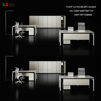 Bureau d'ordinateur moderne minimaliste de 120 cm Meuble secrétaire blanc avec design convertible Concept moderne en bois