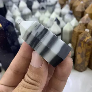 Wholesale natural quartz towers Tai Chi points gemstone crystals stones healing for Home Decoration