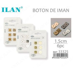 Bottoni Magnetici Ilan 1,5cm 6 Pezzi Colori Assortiti da Cucire - Product Image 1