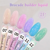 Nouvelle extension vernis à ongles Gel en bouteille 15ml brocart paillettes couleur rose liquide construction Gel vernis à ongles