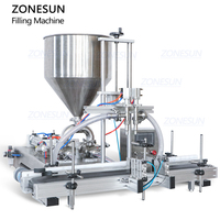ZONESUN ZS-DTGT2 automatique Ketchup beurre d'arachide crème pour le visage confiture bouteille pompe à Piston miel épais pâte liquide Machine de remplissage