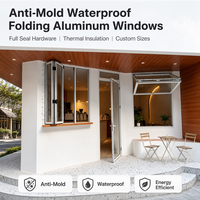 Fenêtre coulissante verticale en aluminium anti-moisissure et étanche avec isolation complète et quincaillerie hermétique pour comptoirs de magasins, villas et balcons