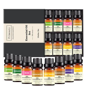 Huile essentielle Pure 100% naturelle, 8/10ml, coffret cadeau, aromathérapie, étiquette privée, soulagement de l'anxiété, parfum, Rose, original - Product Image 5