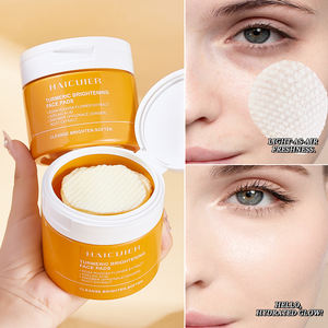 وسادات تنظيف الوجه اليومية بالكركم للعناية بالبشرة تحت علامة تجارية خاصة، مرطبة ومضادة للتجاعيد ومفتحة للبشرة - Product Image 2