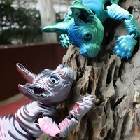 Jouet chat Sphynx imprimé en 3D, jouet anti-stress chat sans poils entièrement articulé, jouet animal en PLA multicolore dégradé de soie, ornement de bureau