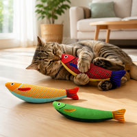 Jouet pour chat en forme de poisson avec herbe à chat, résistant aux morsures, jouet interactif à mâcher pour chaton, pour le nettoyage des dents, fournitures pour animaux de compagnie