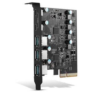 PCIe X4 USB 3.2 adattatore convertitore di espansione 5 porte (3 USB + 2 tipo C) Chip ASM3142 USB Gen 2 20Gbps Stock 20Gbps PCIE Splitter - Product Image 6