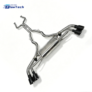 High Flow Performance Exhaust for BMW F95 X5M F96 X6M S68 4.4T V8 304 Stainless Steel Valved Muffler <b>Polished</b> Finish Direct Fit - Product Image 2