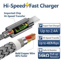 Kabel Usb Mikro Tipe C Pengisi Daya Berwarna Super Fleksibel Grosir