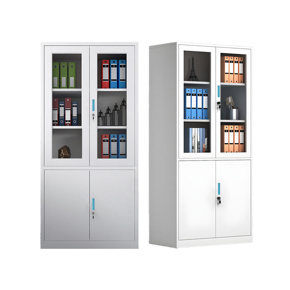 Classeur métallique avec porte en verre