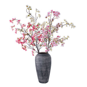 Colección de flores artificiales realistas Flores de melocotón y cereza de dedo de belleza para el estilo nórdico del hogar y ramos de novia - Product Image 5