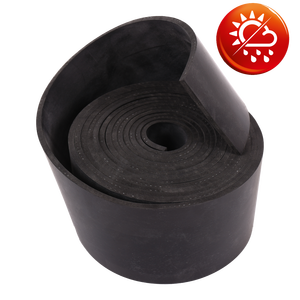 Foglio di Gomma EPDM Larghezza 1400 mm Nero 65Sh con Inserto in Tessuto in Rotolo - Product Image 2