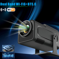 Projecteur portable HY320, correction automatique de la distorsion trapézoïdale, projecteur vidéo intelligent 1080P, home cinéma, 300 ANSI, WiFi 6, BT 5.0, 180 °   Rotation Android 11.0