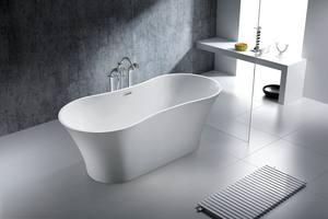 <span class=keywords><strong>Baignoire</strong></span> autoportante moderne en acrylique à surface solide | <span class=keywords><strong>Baignoire</strong></span> <span class=keywords><strong>de</strong></span> trempage profonde <span class=keywords><strong>de</strong></span> qualité supérieure avec des formes personnalisées - Product Image 4