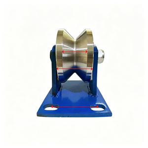 Rodillo de Puerta con Ranura en V para Vallas de Granja y Entradas de Autos, Acero Galvanizado de Alta Resistencia con Soporte, Doble Rodamiento, Certificado CE, OEM Disponible - Product Image 1