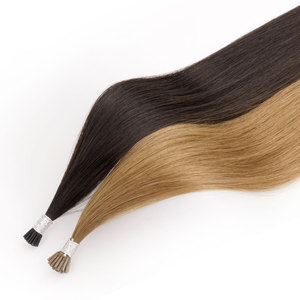 Extensioni per <span class=keywords><strong>capelli</strong></span> umani Remy veri con cheratina cinese a punta I, lisce color rame - Product Image 2