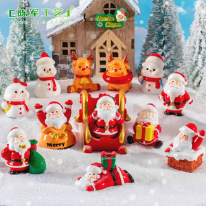 Nuevos microadornos <span class=keywords><strong>de</strong></span> paisaje en miniatura <span class=keywords><strong>de</strong></span> Weijs, Papá Noel, lindos muñecos <span class=keywords><strong>de</strong></span> nieve, accesorios decorativos <span class=keywords><strong>de</strong></span> bolas <span class=keywords><strong>de</strong></span> cristal y pequeños adornos <span class=keywords><strong>de</strong></span> escritorio. - Product Image 1