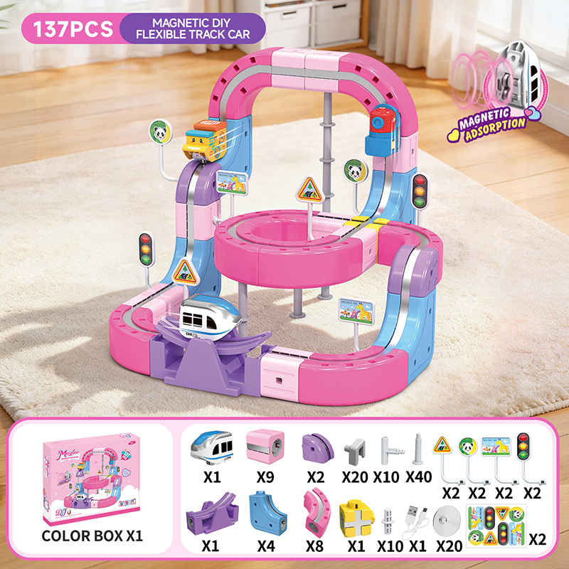 Voiture sur rail magnétique (137PCS)
