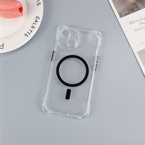 Coque antichoc transparente rigide avec chargement magnétique sans fil motif petite étoile, finition électroplaquée, support de <span class=keywords><strong>téléphone</strong></span> inclus (matériau PC) - Product Image 3