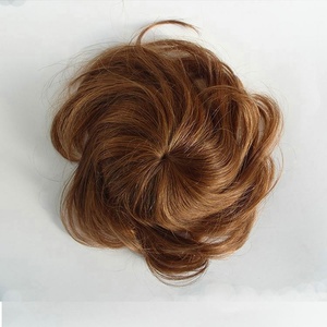 Chignon populaire en cheveux humains indiens 100% naturels, longs et bouclés, avec élastique, style de cheveux longs et naturels à la mode - Product Image 4