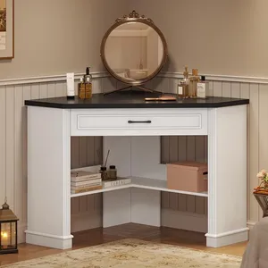 31.5" <strong>Small</strong> <strong>Corner</strong> <strong>Desk</strong> <strong>with</strong> Drawer &amp; <strong>Storage</strong> Shelves, Space-Saving Computer <strong>Desk</strong> for Home Office &amp; Study Room - Product Image 3