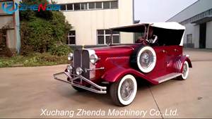 Voiture classique de tourisme, de loisirs, de vacances, de tourisme, rétro, auto-conduite, de sport, électrique, voiturette de golf, voiture Vintage avec auvent - Product Image 5