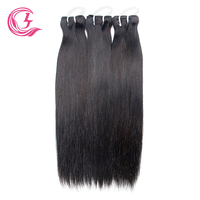 CLJhair – Lots de Cheveux Humains Brésiliens Vierges Remy Lisses, Tissage Double Trame Façonné à la Machine, Vente en Gros Usine, Couleur Naturelle Douce