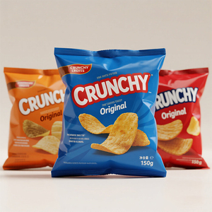 Vente en gros Emballage personnalisé de pop-corn en plastique de feuille de joint central arrière thermoscellé hermétique Sacs banane croustilles - Product Image 1