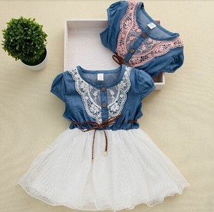 Vestidos de Moda para Niñas, Vestido de Tul con Encaje, Venta al por Mayor - Product Image 1