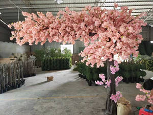 Arbre à fleurs de cerisier artificiel d'angle personnalisé à vendre - Product Image 3