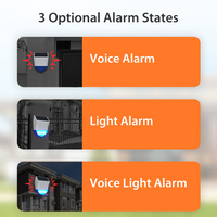 Capteur intelligent Android WiFi/Zigbee Alarmes sonores et lumineuses extérieures Protection solaire contre la pluie/le soleil Alimenté par batterie/électricité Contrôle par application