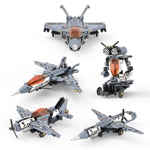 Jouets éducatifs STEM, robot télécommandé <span class=keywords><strong>en</strong></span> forme d'<span class=keywords><strong>avion</strong></span> 5 <span class=keywords><strong>en</strong></span> 1, blocs de construction, ensemble de jouets pour enfants, modèles de jouets pouvant être personnalisés - Product Image 1