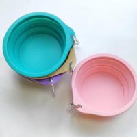 Vente en gros de bols pliables pour chiens, accessoires de bols portables en silicone pour animaux de compagnie, bol de voyage portable pour alimentation en eau