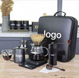 ชุดกาแฟดริป 11-13 ชิ้น พร้อมกาน้ำร้อน 600 มล. เครื่องชั่งดิจิตอล แก้วเซิร์ฟเวอร์ เครื่องบดกาแฟแบบมือหมุน ชุดอุปกรณ์กาแฟสำหรับเดินทาง เหมาะสำหรับเป็นของขวัญ - Product Image 4