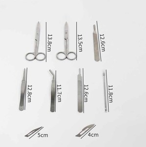 Strumenti didattici sperimentali di formazione per studenti di biologia in acciaio inossidabile 7 pz Kit di strumenti di dissezione