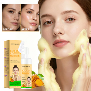 CHIC BEAUTE Nettoyant Moussant <span class=keywords><strong>Visage</strong></span> à l'Acide Kojique et au Curcuma, Blanchissant, Éclaircissant, Nettoyage en Profondeur, Contrôle du Sébum - Product Image 1