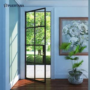 Staal Look Swing Glas Franse Deuren Thermische Onderbreking Aluminium Openslaande Crittall Deur Scharnierende Patio Partitie Deuren - Product Image 5