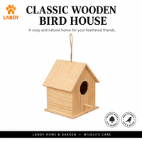 Nichoir classique en bois pour oiseaux, en pin naturel, pour l'extérieur, boîte à nids pour oiseaux sauvages, décoration suspendue pour jardin, kit nichoir OEM