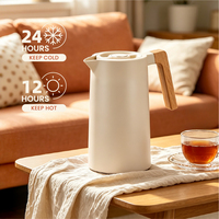 Thermos classique en acier inoxydable à double paroi isolé sous vide de haute qualité 304, personnalisé, 1L 1.3L, pot à café, 12-24 heures