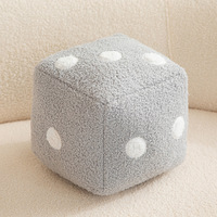 Coussin en peluche en coton PP en forme de dés, décoratif pour voiture, ludique, éducatif, pour jeu d'apprentissage, ornement cube de dessin animé, anti-stress, personnalisable