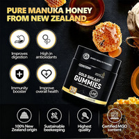 Gummies de Shilajit Or pour Adultes OEM ODM 100mg par Portion Miel de Manuka MGO 263 Himalayen 30 Unités Végétaliennes Sans Gélatine Testées en Laboratoire