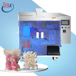 Automatic prefabricated bag for frozen chicken meat strips fish balls food vacuum packaging machine