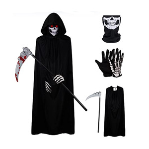 Disfraz de Diablo Negro con Capa, Talla Única, para Halloween, Cosplay, Capa, Túnica - Product Image 1
