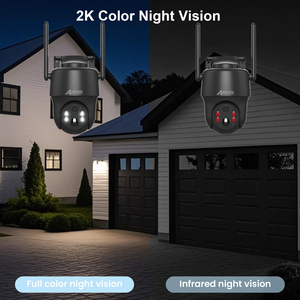 Anran กล้องนิรภัยระบบโซล่าร์เซลล์4G LTE, กล้องมองกลางคืนสีความละเอียด2K HD มุมมอง360 ° PTZ เซ็นเซอร์ตรวจจับการเคลื่อนไหว PIR คุยได้2ทางและซิมการ์ด - Product Image 5